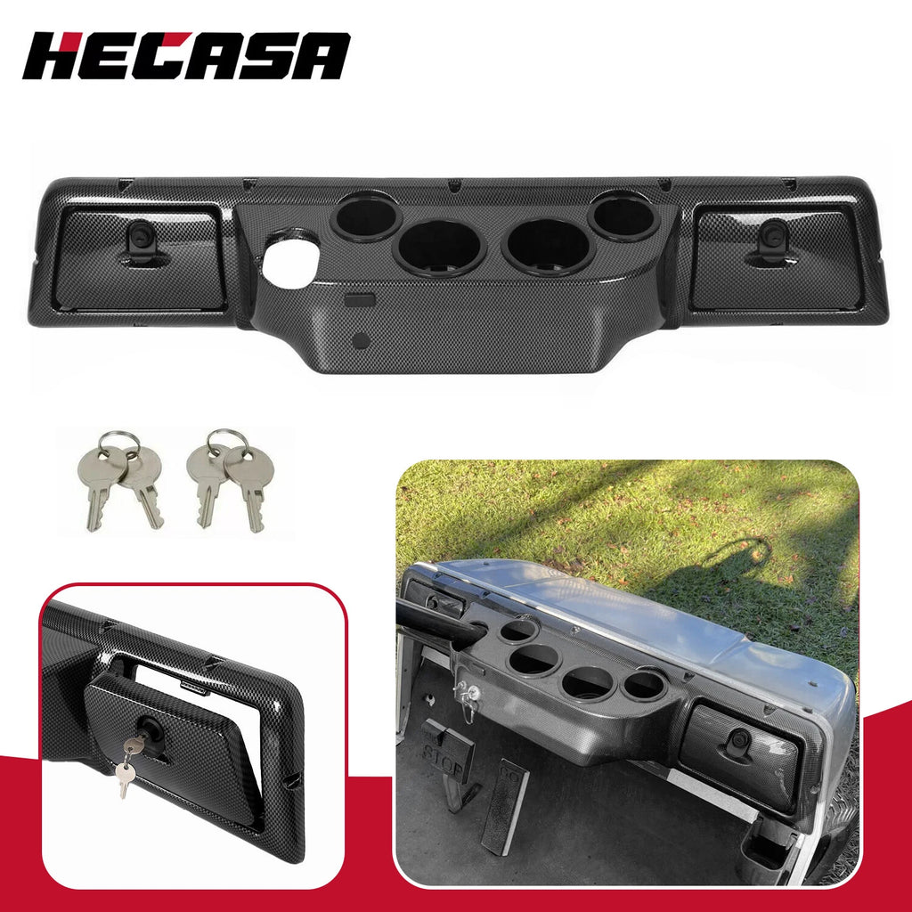 Carbon Dash Cover with Cup Holders for Club Car DS (1982–Present)