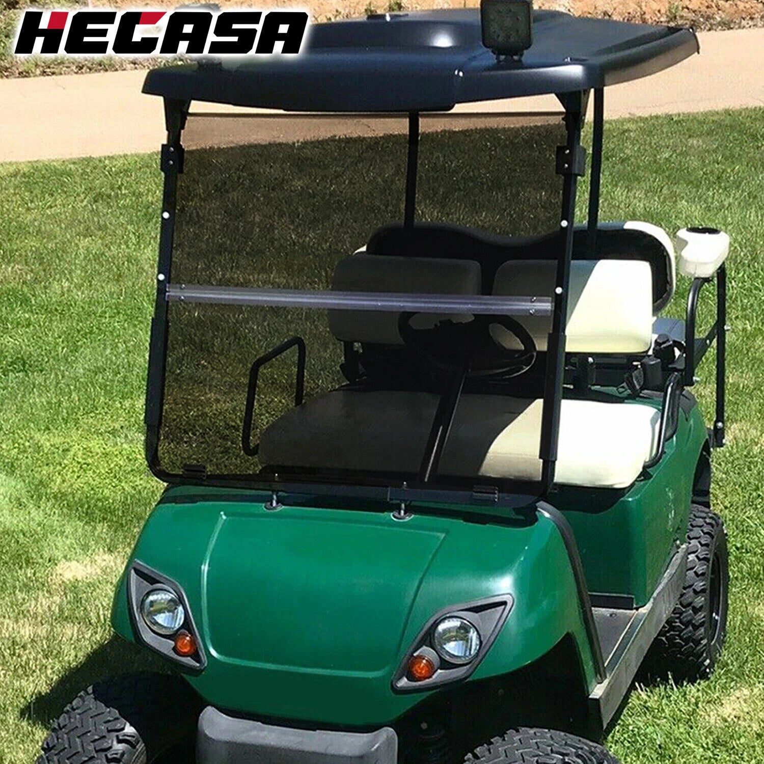 Foldable Tinted Windshield for Yamaha G22 Golf Cart (2003-2006)
