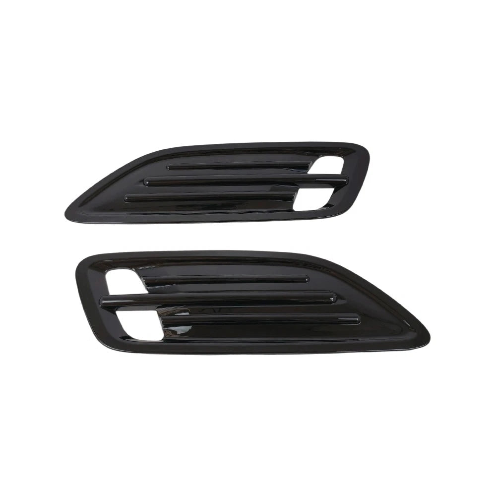 Pair Gloss Black Hood Vent Scoops for KIA Stinger (2018–2023)