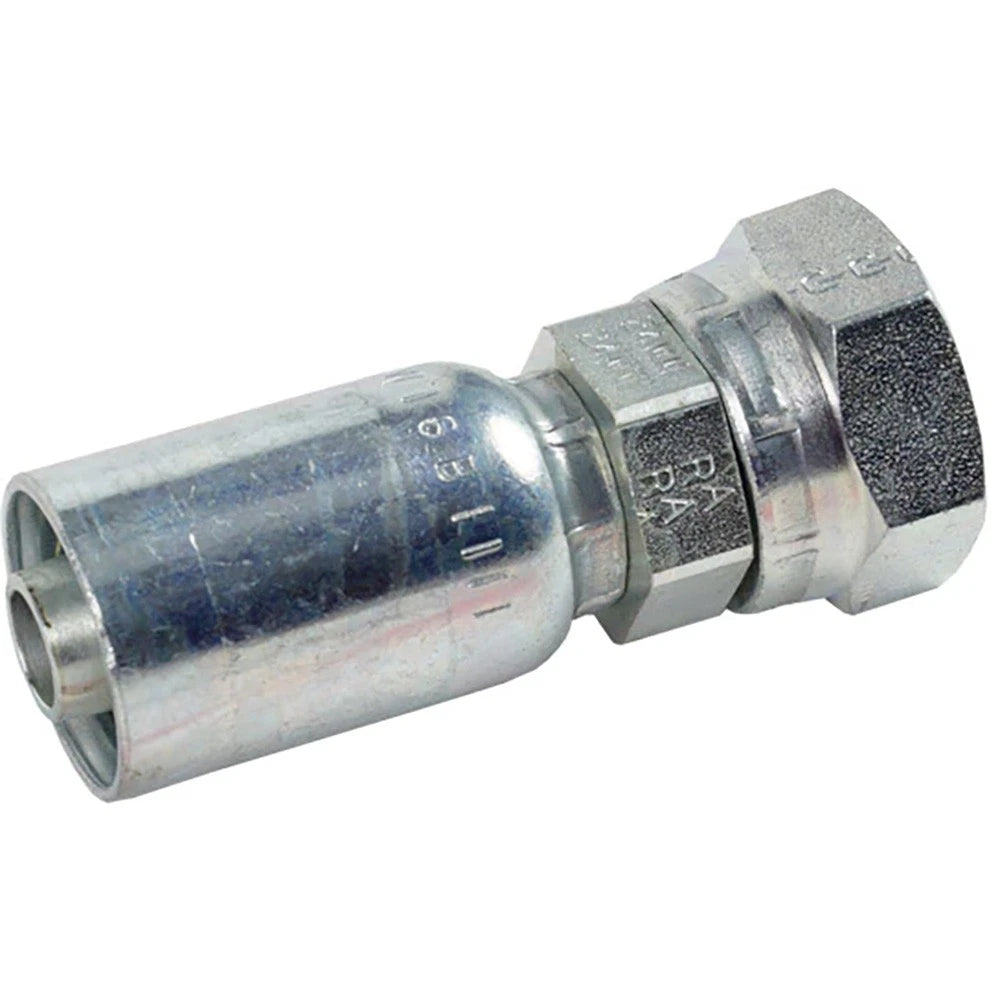 Female JIC 37° Swivel Straight Crimp Coupling for Universal Products (FJX-08-08)