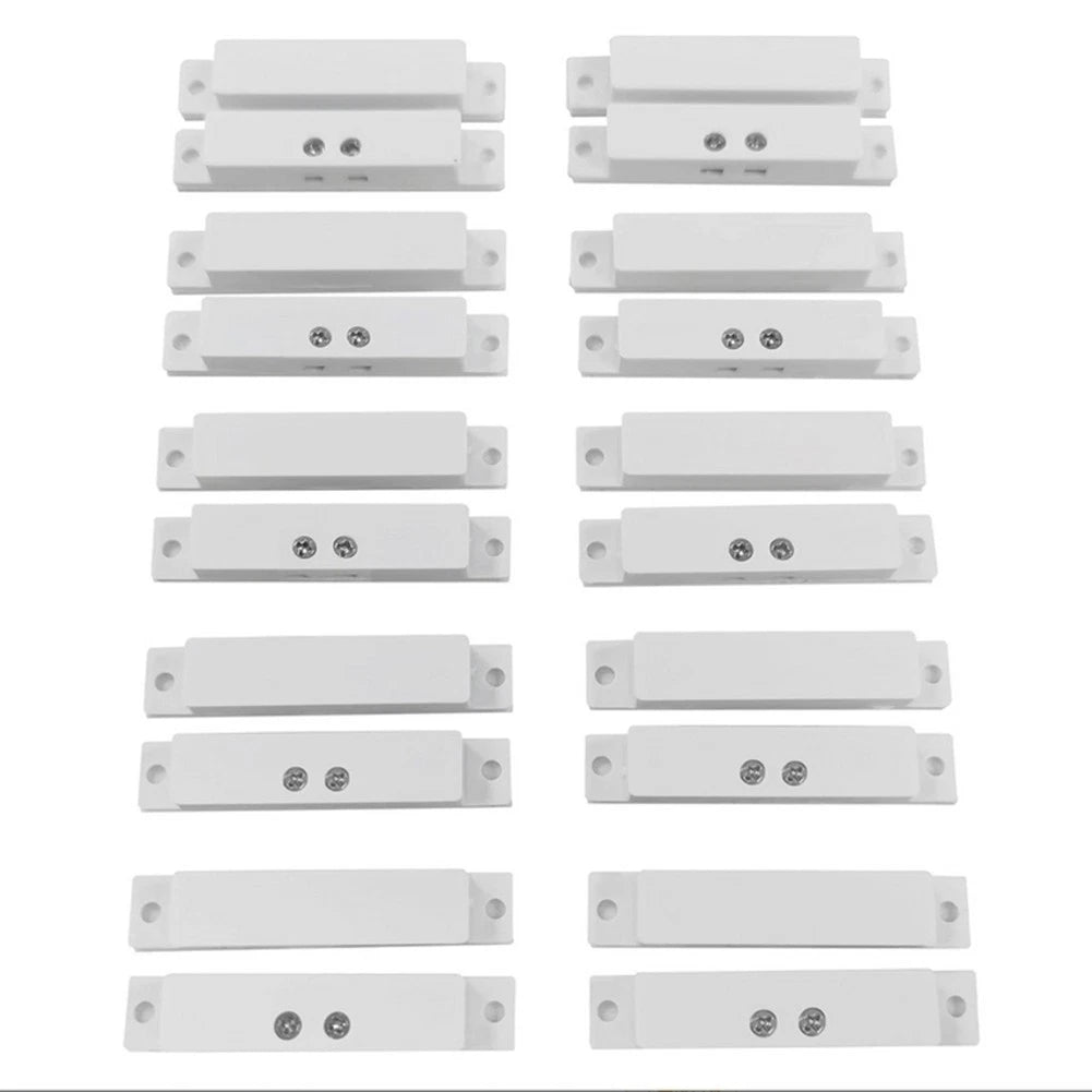 Set of 10 Wired Magnetic Door Sensors with Reed Switch for