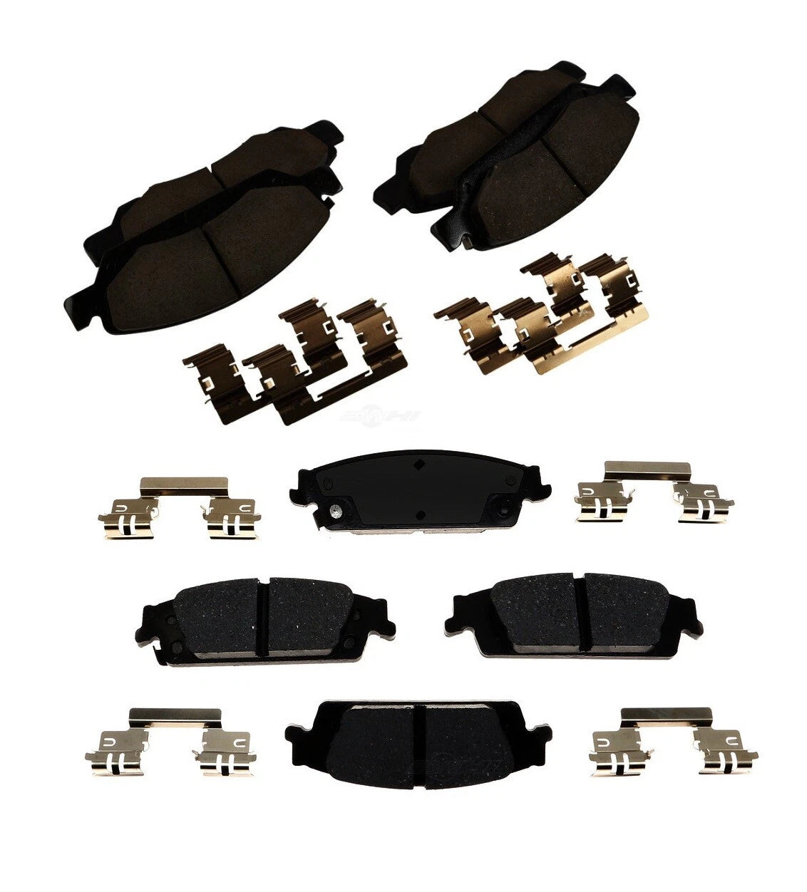 Set of 4 Front Rear Brake Pad Sets for Chevy GMC L83 (2014–2019)