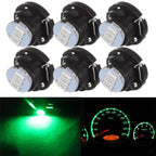 6X T5/T4.7 Neo Wedge Green 3014 LED Bulbs for Dash A/C Heater Control (N/A)