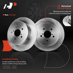 Set of 2 Rear Disc Brake Rotors & Ceramic Pads for Subaru Outback Legacy (2005–2009)