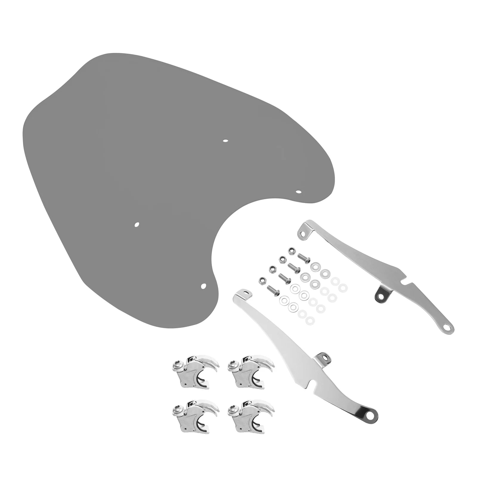 Windshield Windscreen & 41mm Clamps for Harley Softail FXS FXST FXSTB (1988–2013)