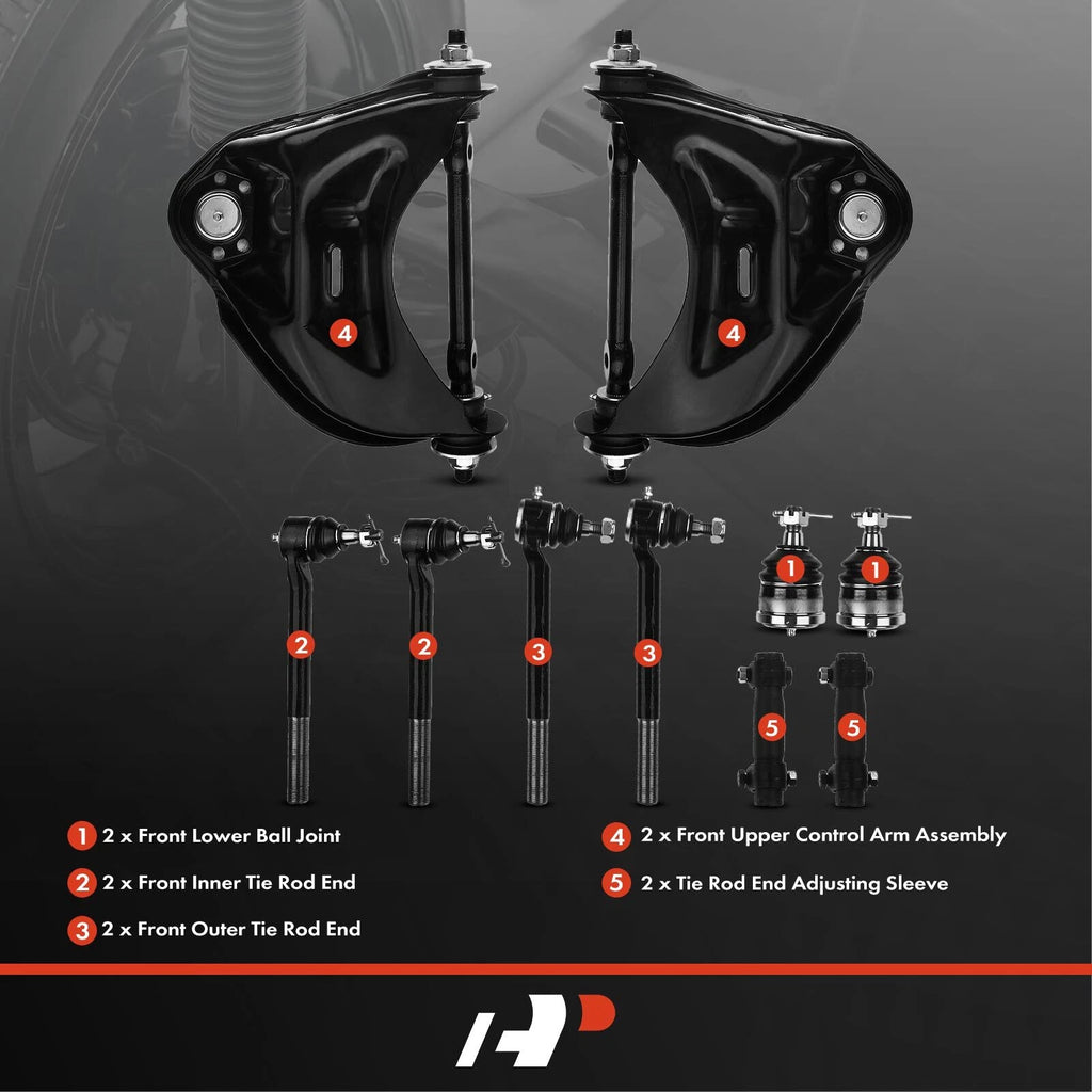 10x Control Arm with Ball Joint Tie Rod End for Chevy Blazer GMC Jimmy (1995–2005)