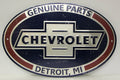 Metal Sign for Chevrolet (12 x 18", Distressed Oval)