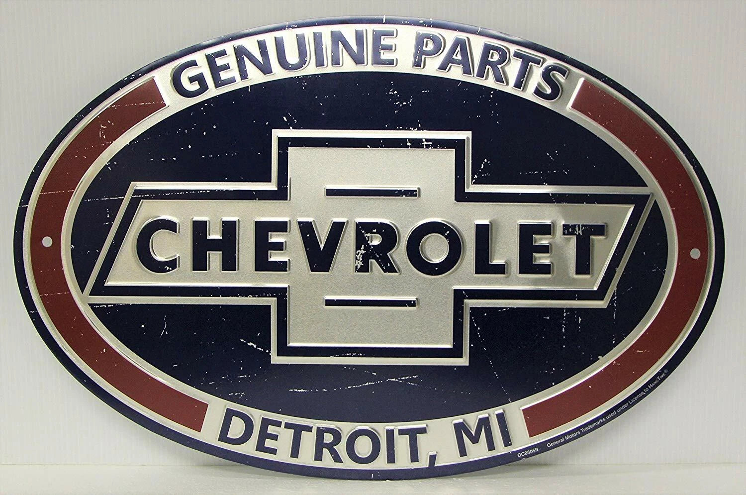 Metal Sign for Chevrolet (12 x 18", Distressed Oval)