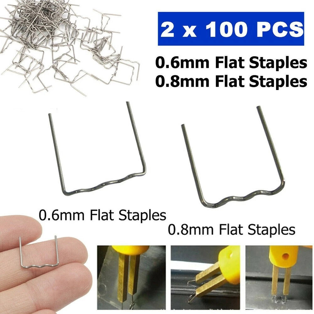 200pcs Hot Staples for Car Bumper Fender Welder Repair Tools Kit