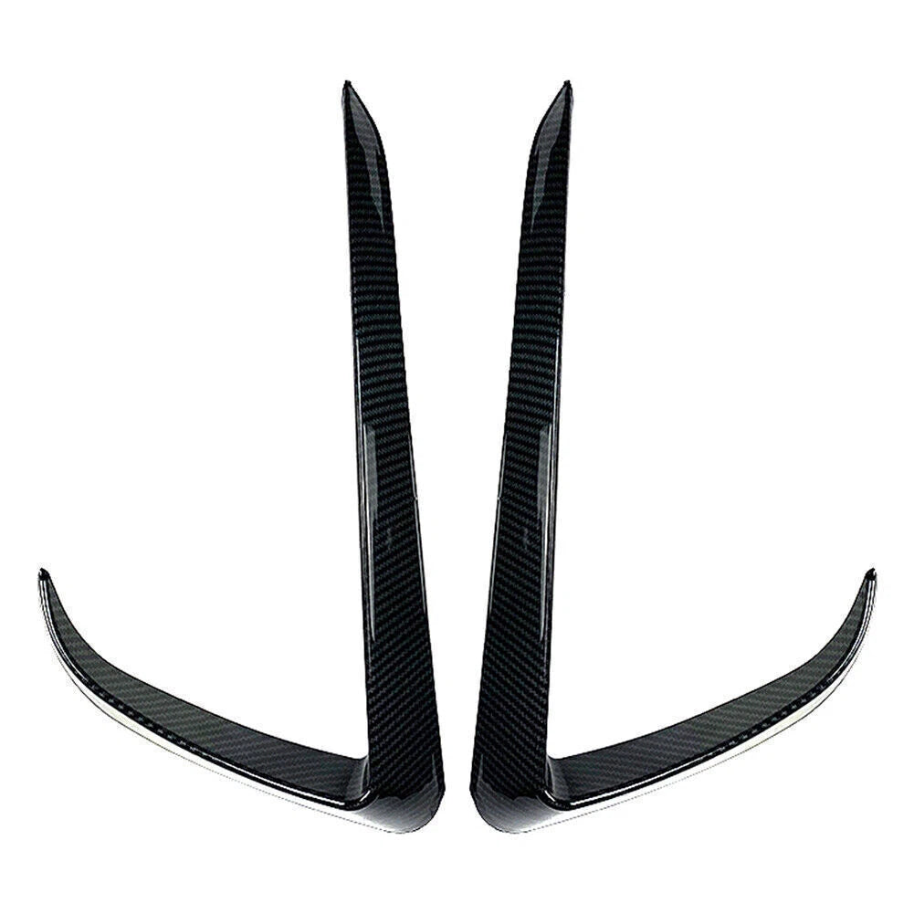 Carbon Fiber Front Fog Light Eyebrow Cover Trim for Tesla Model Y (2020–2021)