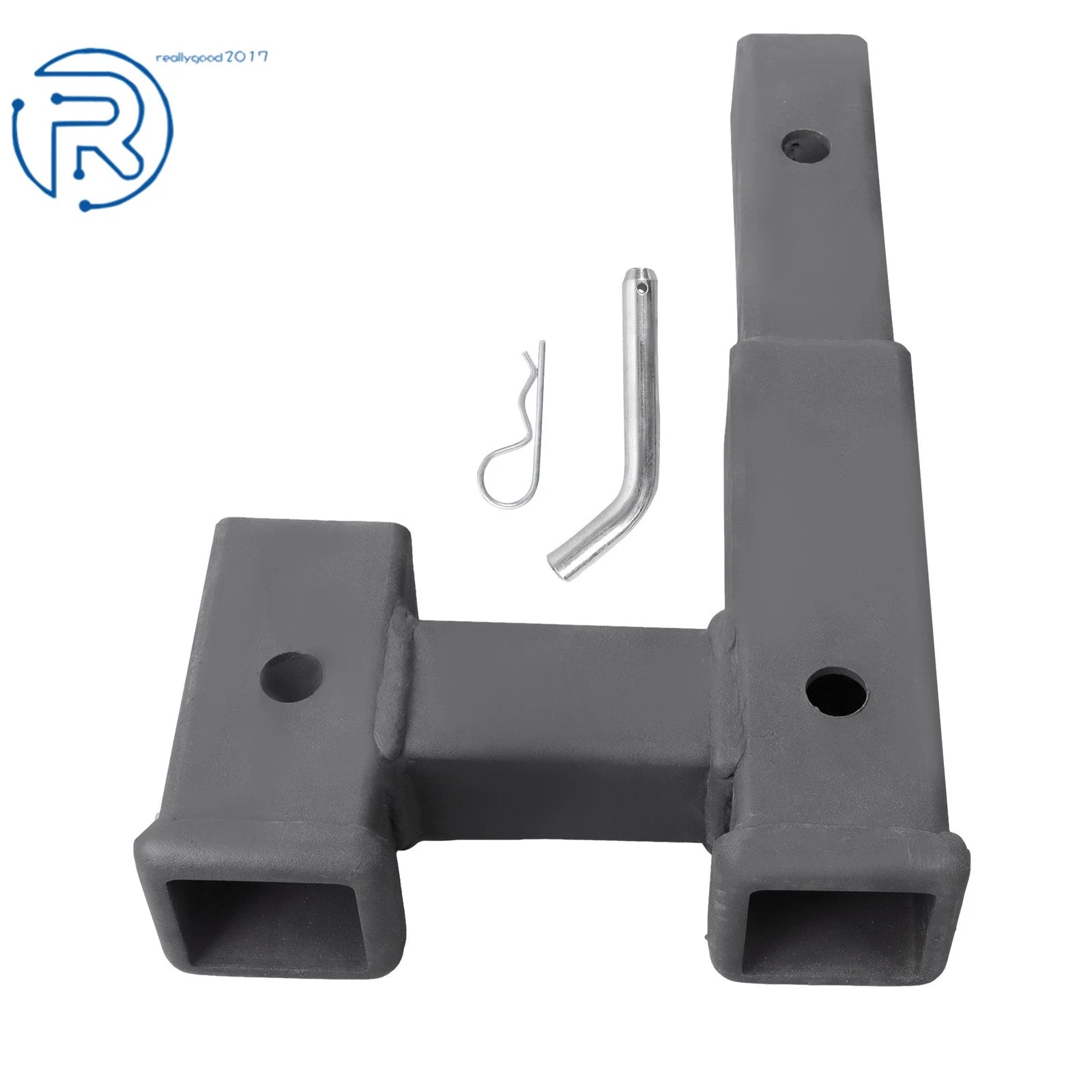 Adjustable Dual Ball Hitch Adapter for 2 Inch Receiver (5000LB Capacity)
