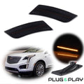 Set of 2 Smoke Amber LED Fender Side Marker Lights for Cadillac ATS, XT5
