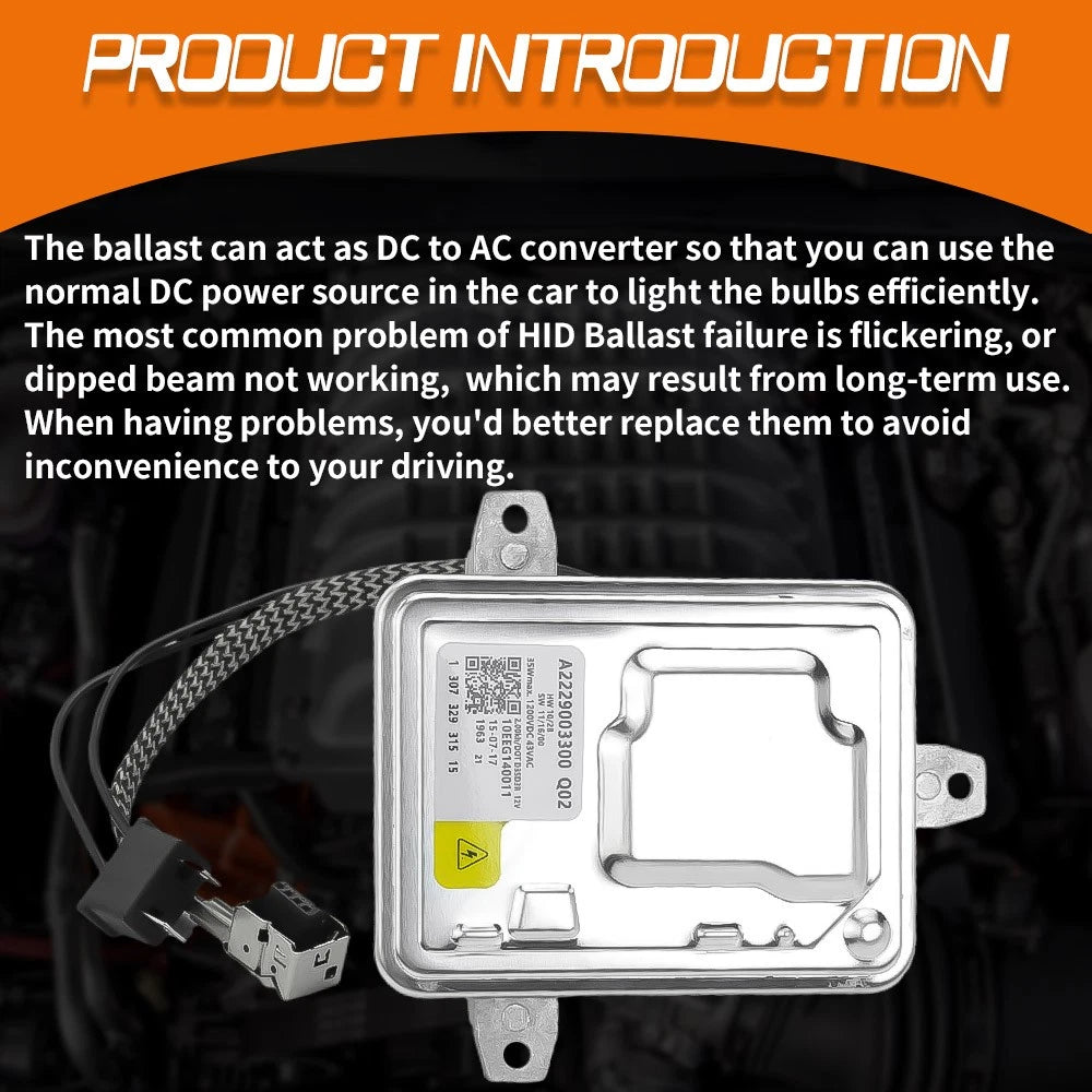 HID Xenon Headlight Ballast & Bulb for Mercedes Benz CLA250 CLA45 AMG (2014–2015)