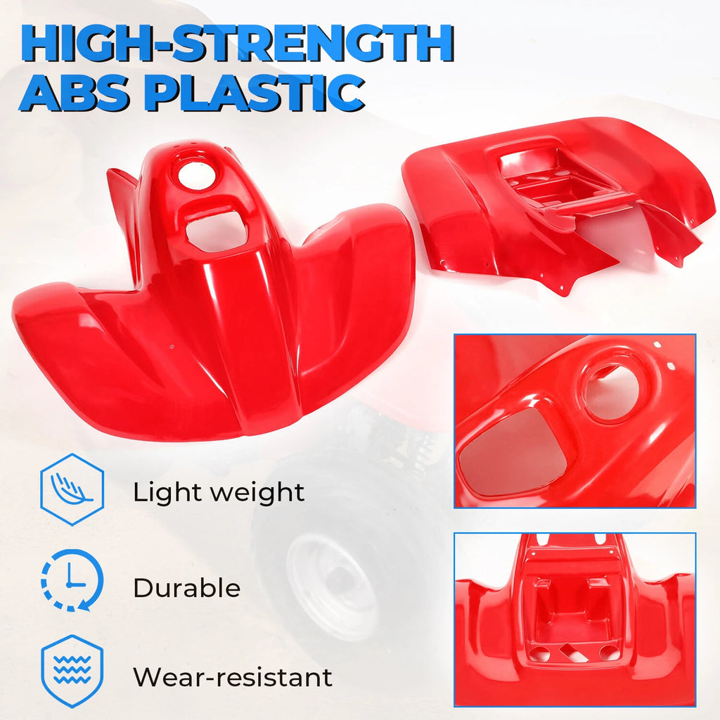 Set of 2 Front & Rear Fenders for Honda TRX90 (1993–2005) Red ABS Plastic