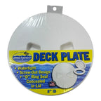Set of 2 Marine White Screw Out Deck Plate Lid 8" - Marpac 7-0636