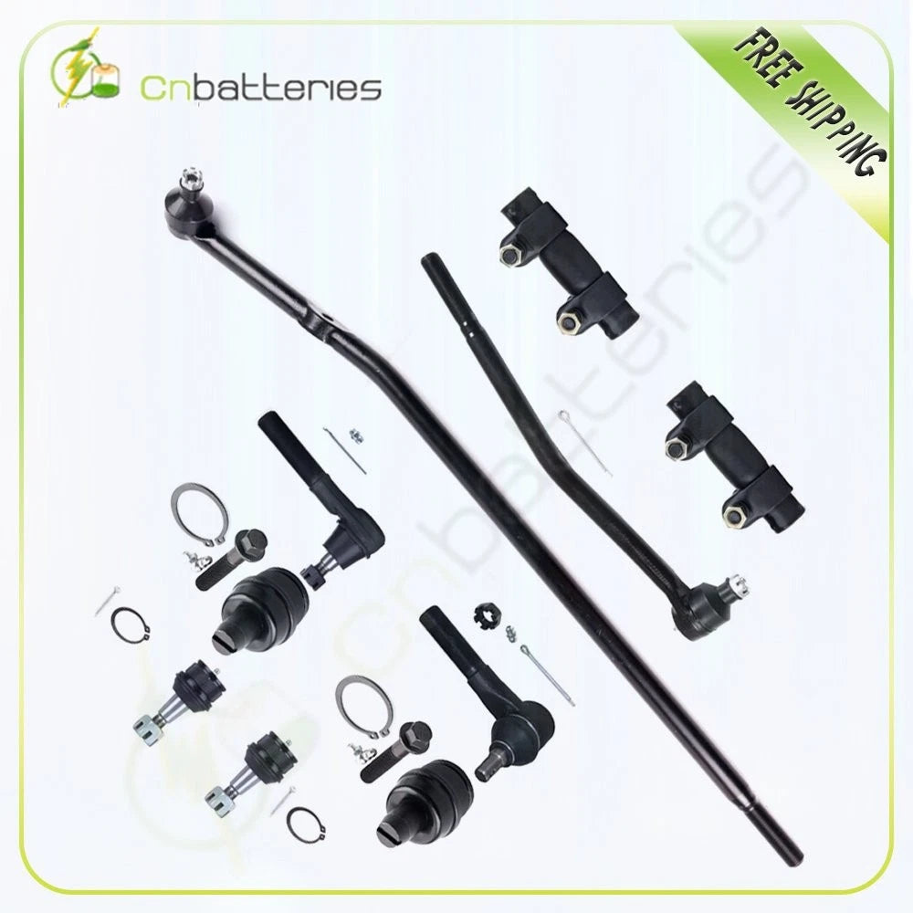 Set of 10 Upper Lower Ball Joints Tie Rods for Ford E-150 (1992–2003)