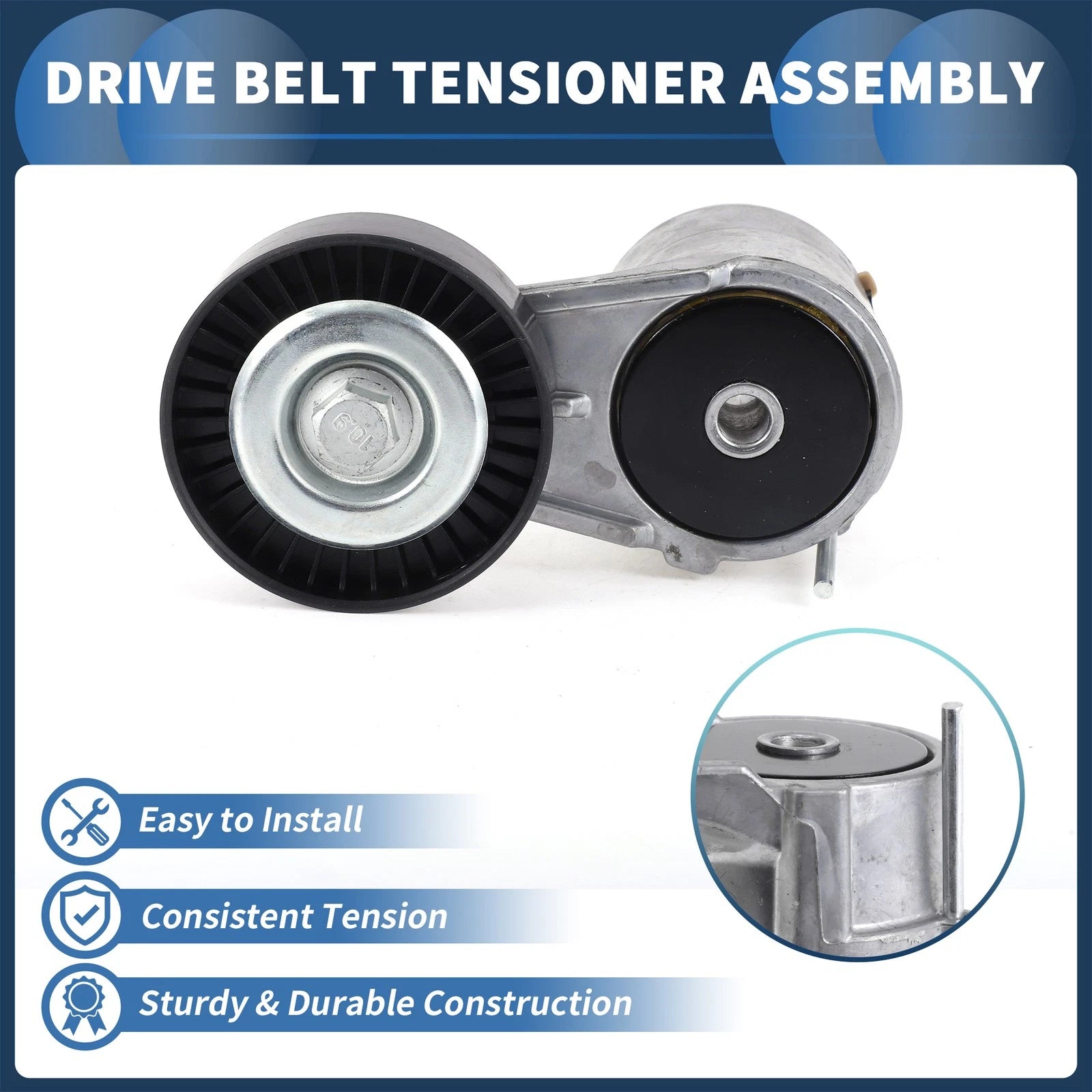 Belt Tensioner for Chevrolet Astra (2008) No. 90571758 Metal