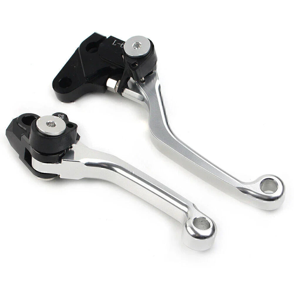 Silver Pivot Brake Clutch Levers for YAMAHA WR 250F WR 450F (2001-2016)