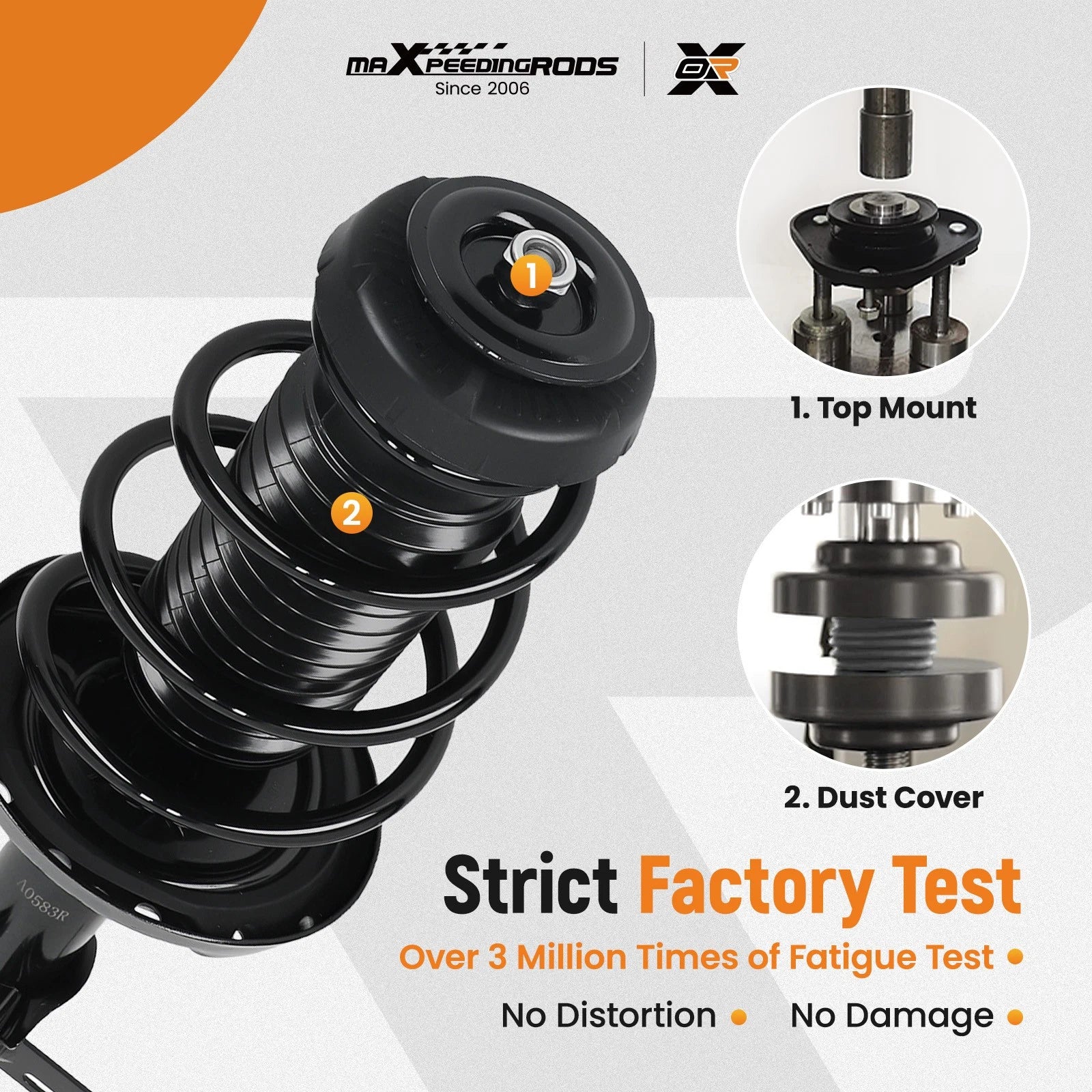 Front Pair Complete Strut Assemblies for Chevrolet Cruze (2011-2012)
