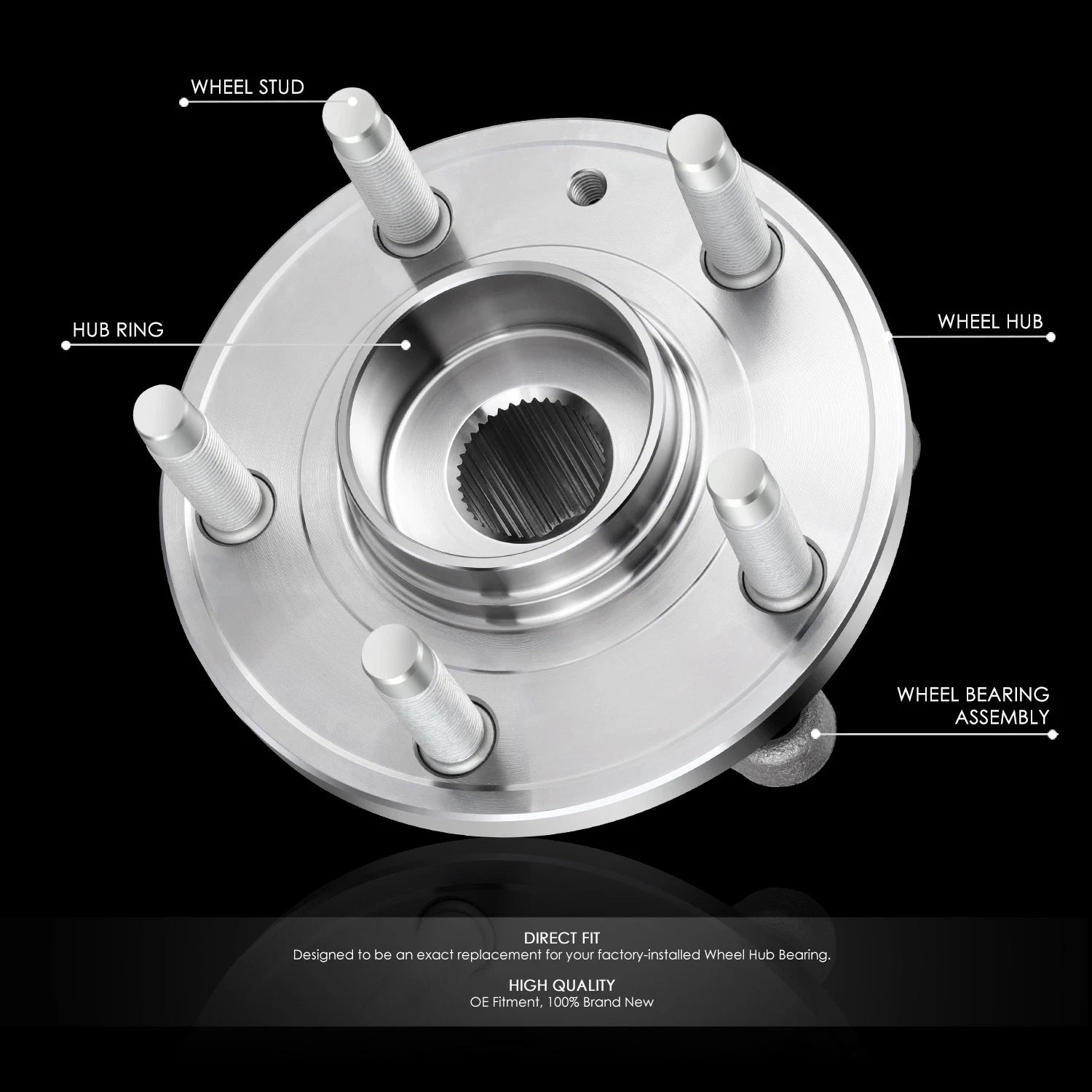 Front Rear Wheel Hub Bearing for Ford Explorer Police Interceptor (2011–2019)