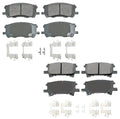 Set of 4 Akebono ProACT Ceramic Brake Pads for RX330 RX400h Highlander (2004–2007)