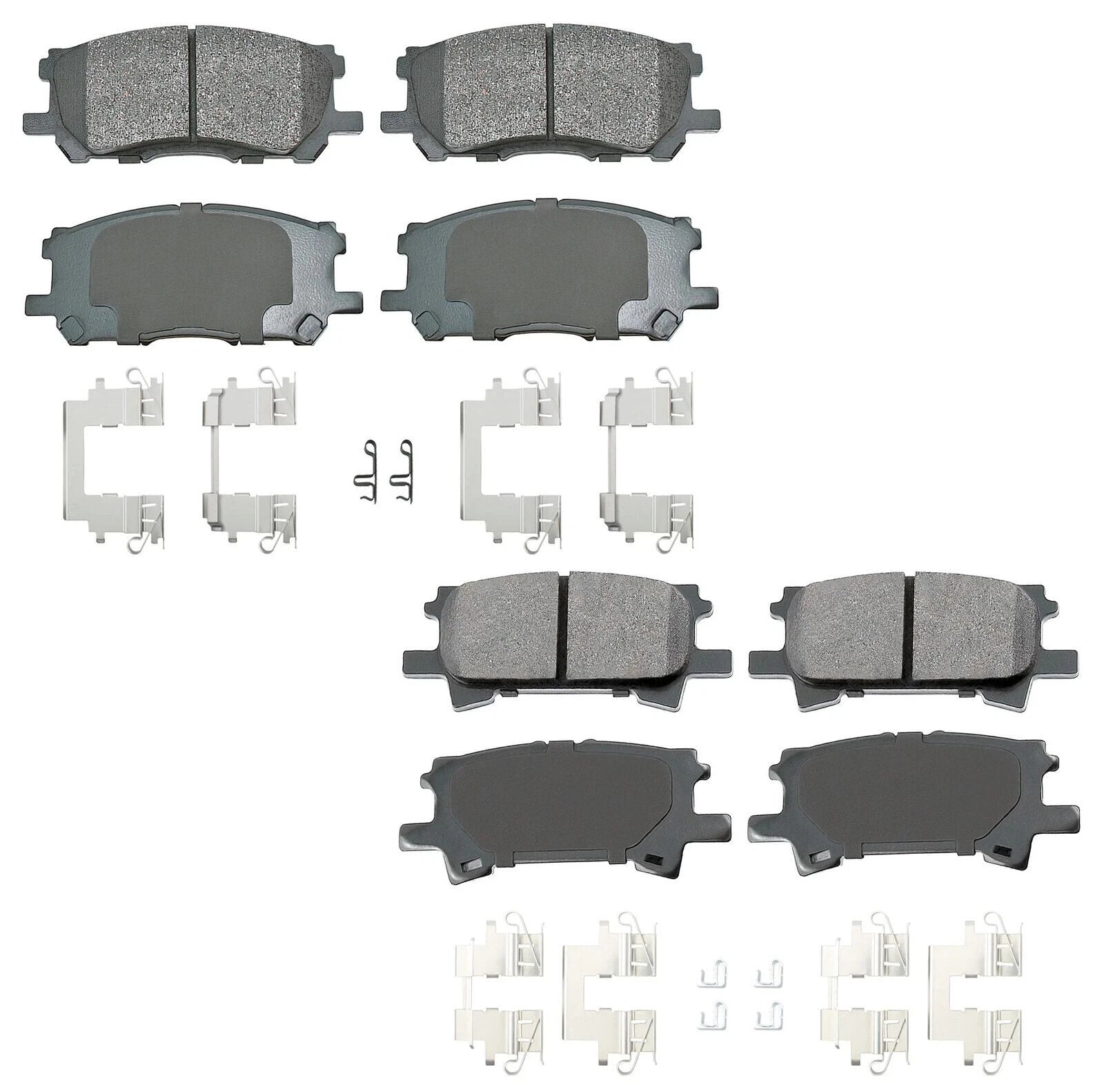 Set of 4 Akebono ProACT Ceramic Brake Pads for RX330 RX400h Highlander (2004–2007)