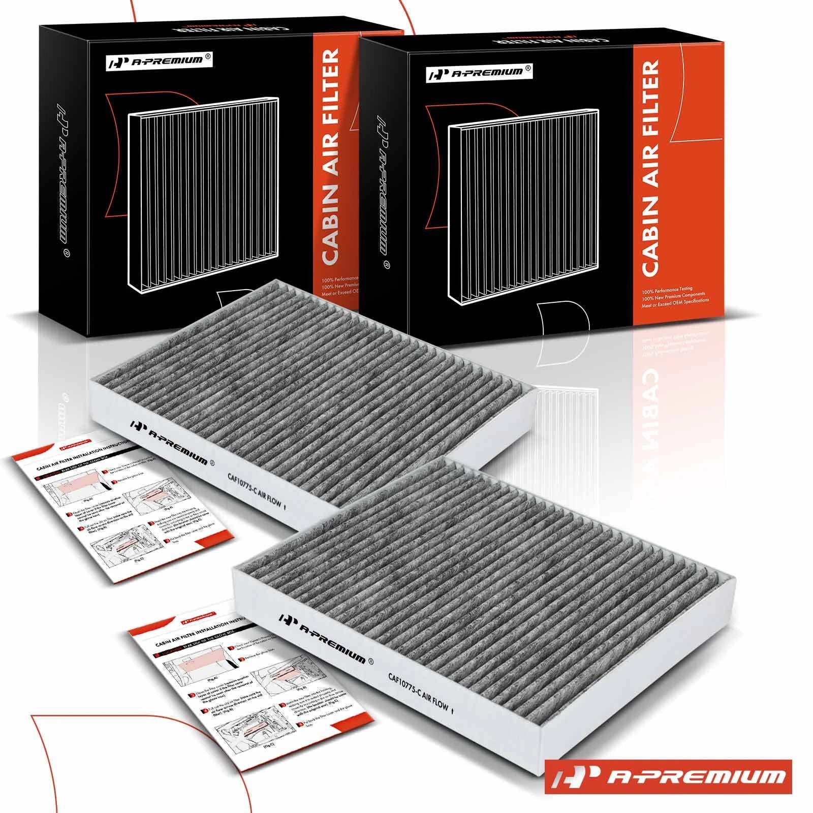 2X Activated Carbon Cabin Air Filter for Chevrolet Malibu, Cruze (2016â2023)