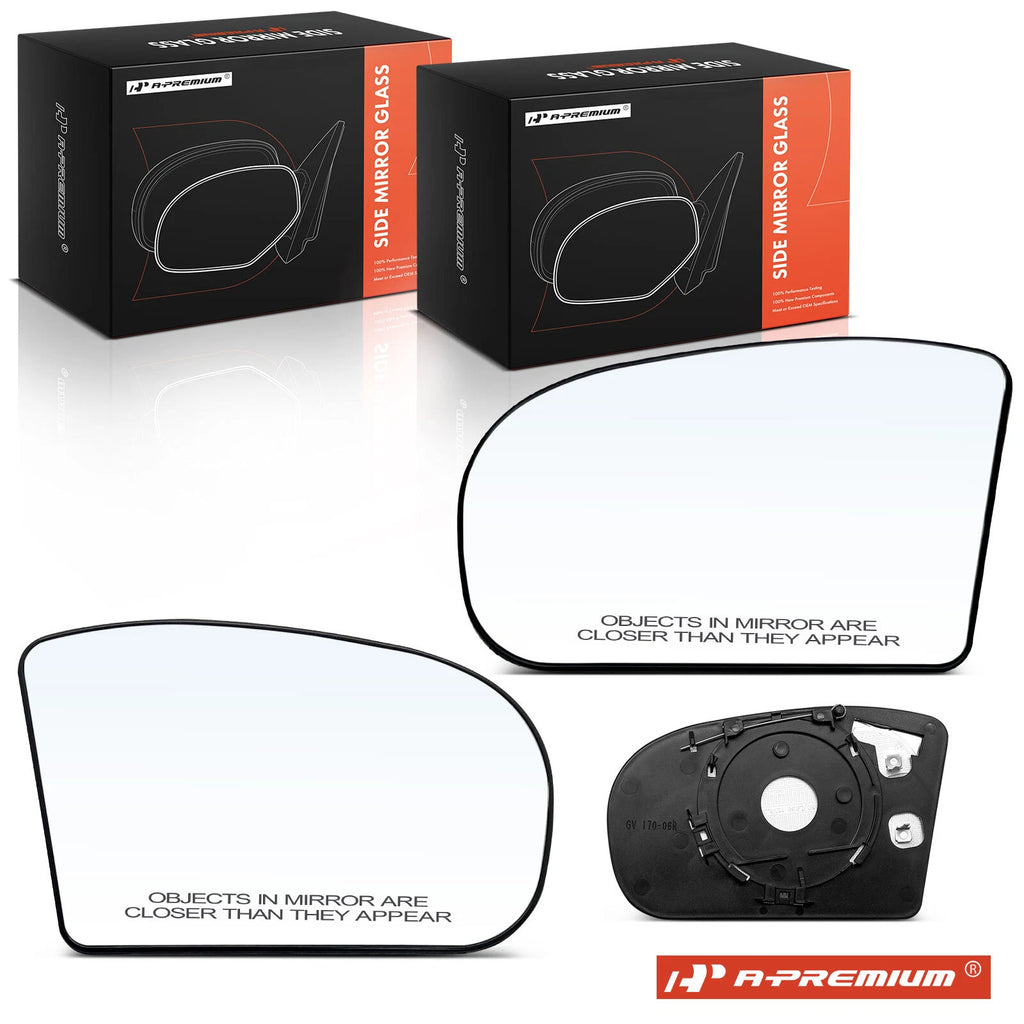 2X Heated Power Mirror Glass for Mercedes-Benz C230 (2002–2005)