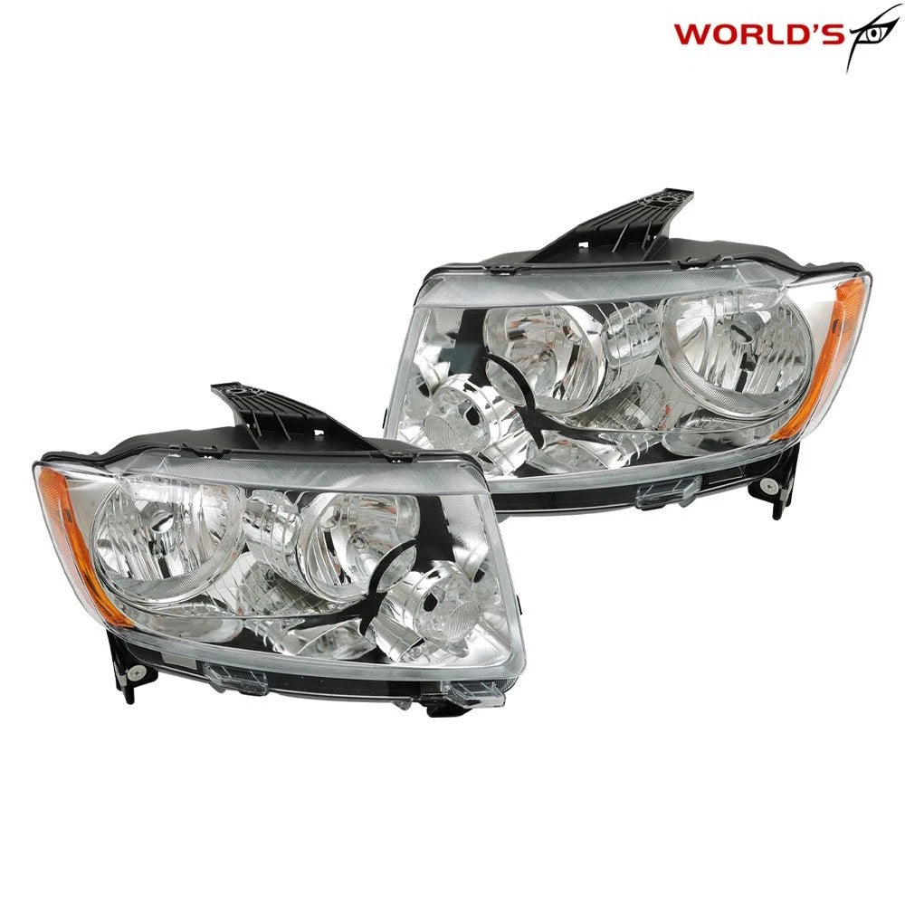 Set of 2 Halogen Headlights for Jeep Grand Cherokee, Compass (2011–2017)