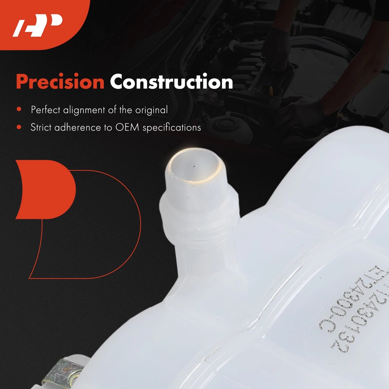 Engine Coolant Reservoir with Cap for Jeep Wrangler JL (2021–2024)