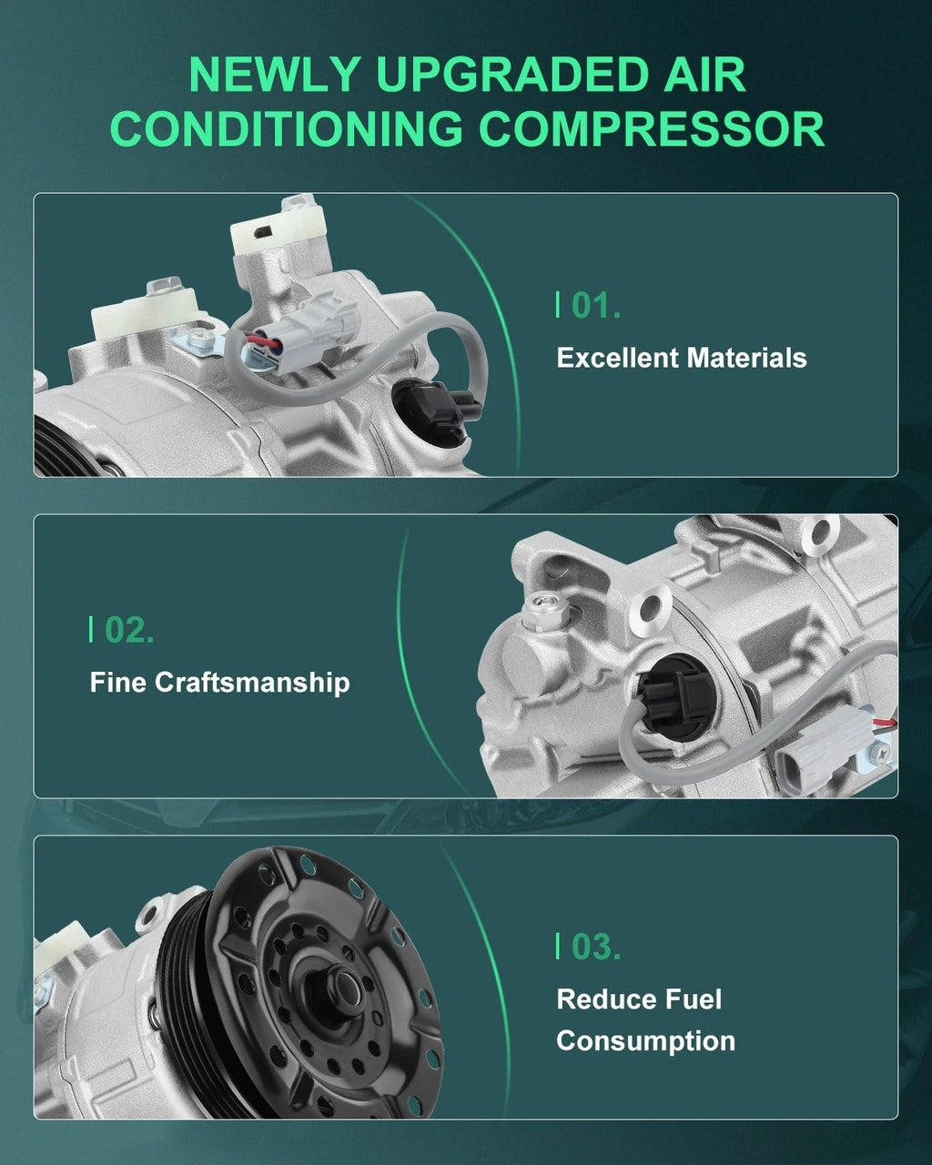 A/C Compressor for Toyota Yaris 1.5L (2007–2010) 255283