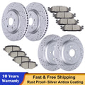 Drilled Rotors + Brake Pads for Ford Flex Taurus Explorer MKS MKT (2009–2019)