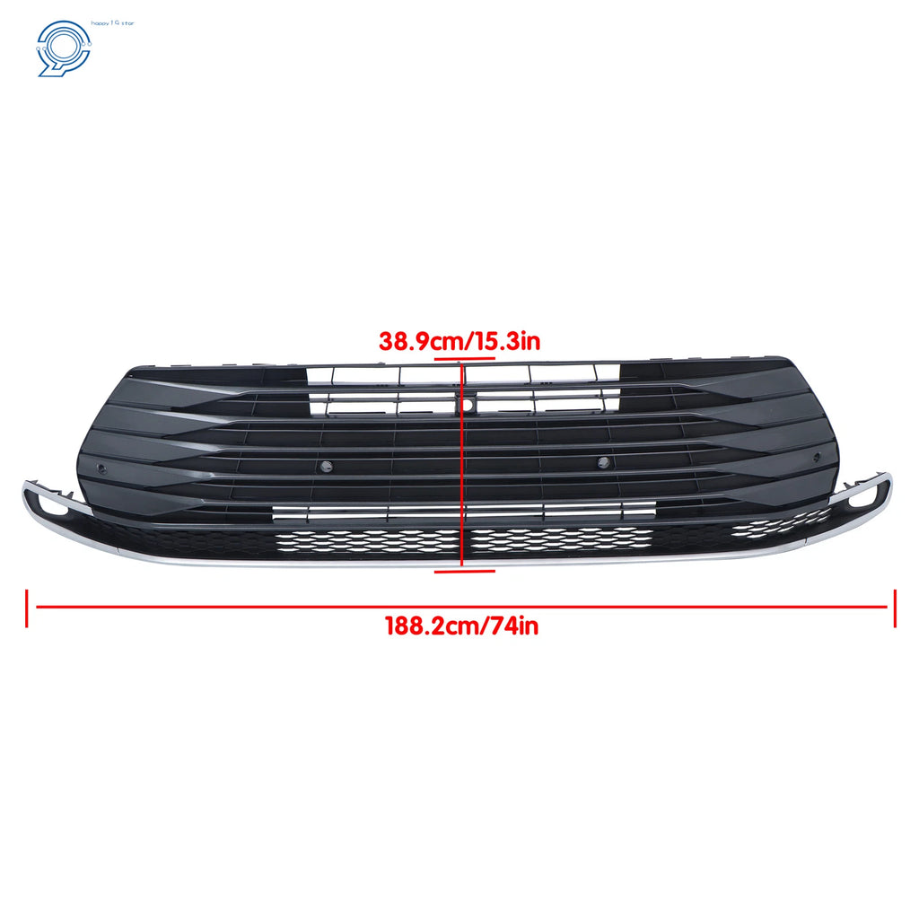 Front Lower Grille for Toyota Sienna (2021–2023) - Gloss Black Silver Gray