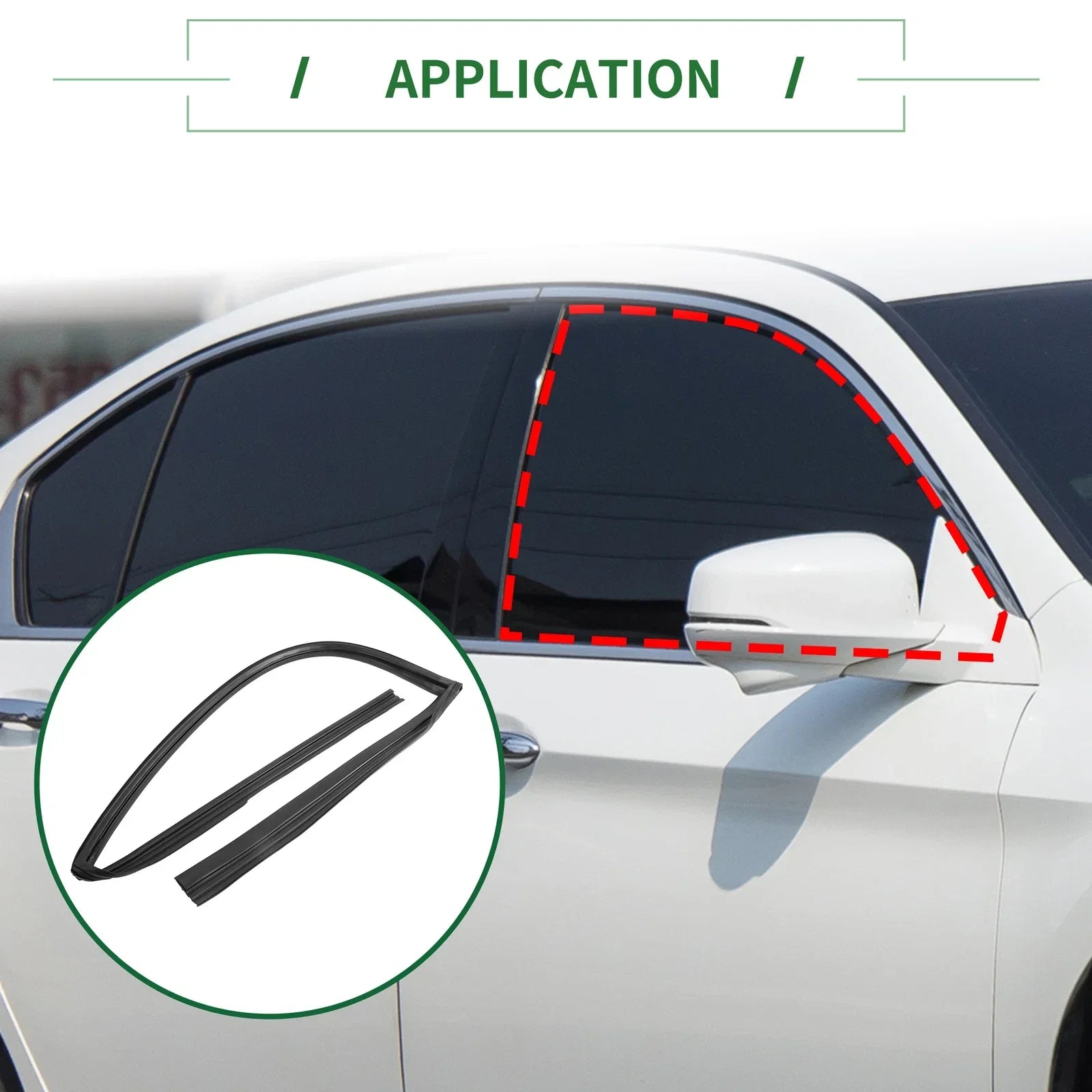 Rear Right Door Window Seal Strip for Honda Accord ( Specified)