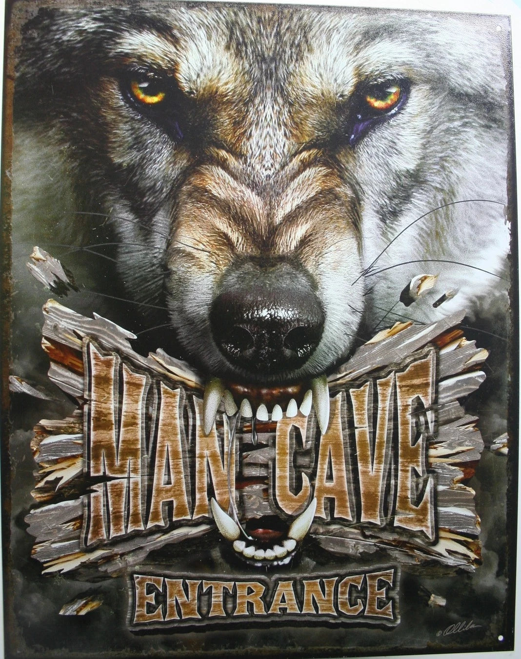 Wolf Room Decor Parking Shop Sign for Garage (2198)