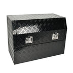 Tool Box for Pickup Truck (39"X20"X27.5") - Black Aluminum, Lock & Key
