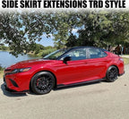 Side Skirts Extension for Toyota Camry SE XSE (2018–2024) Gloss Black w/Red Line