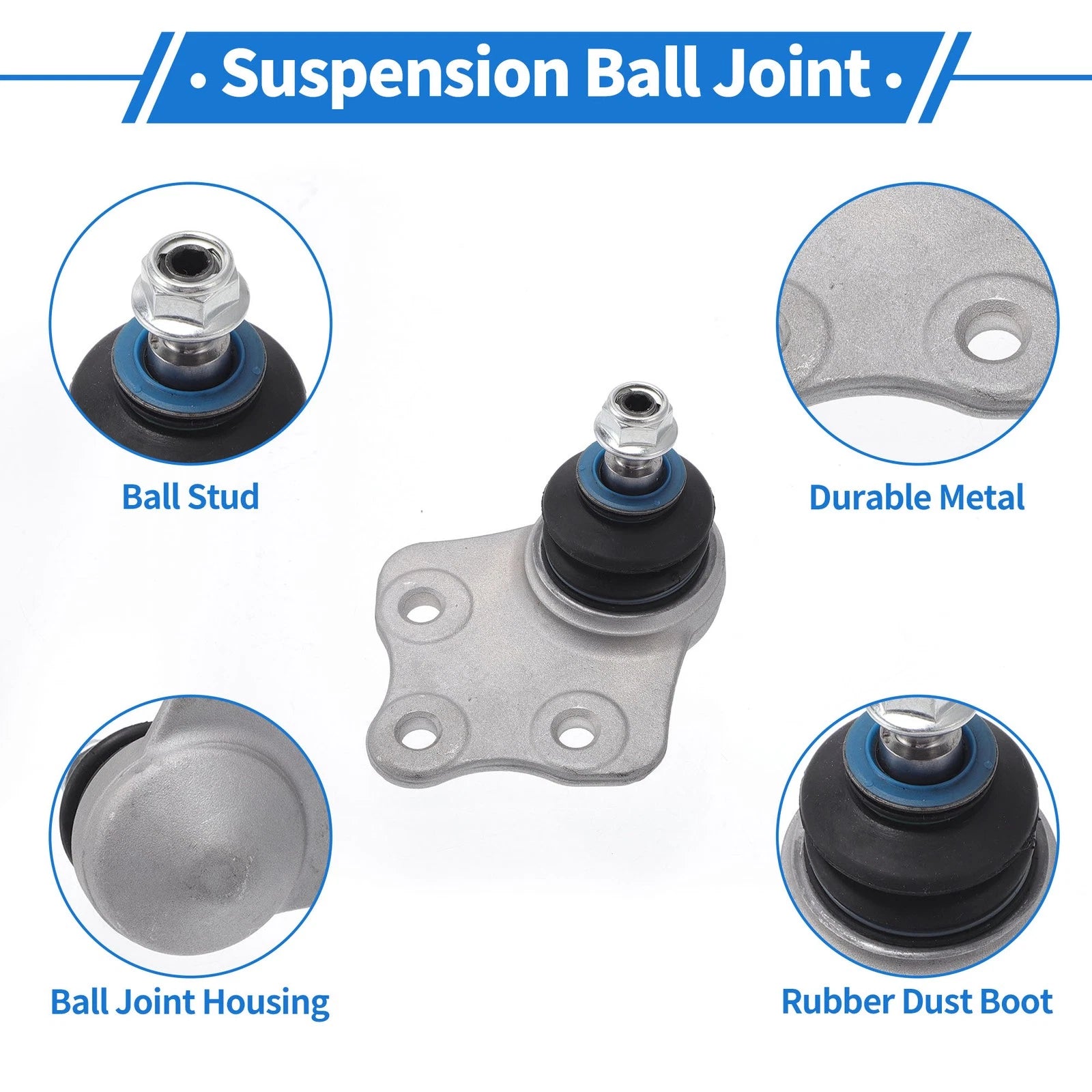 2X Front Upper Ball Joints for Mercedes-Benz E-Class (2002–2009) No. 2113309907