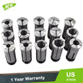 Set of 15 High Precision 5C Round Collets for TIR 0.0005" Capacity