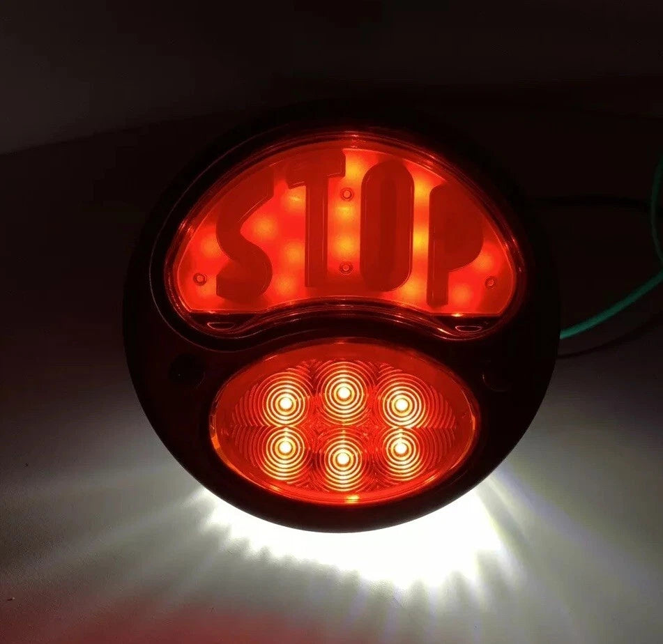 LED Tail Lights w/ Stop Lens Pair for 1928-1931 Ford Model A (Driver/Passenger)