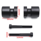 Black Flat Swingarm Spool 6mm Thread for Yamaha YZF-R1/R6 (1998–2013)