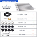 8 Row Aluminum Remote Transmission Oil Cooler for Auto-Manual