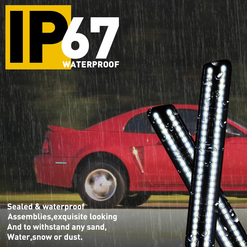 Set of 2 Black Corner Signal Lights for Dodge Charger (2006–2010)