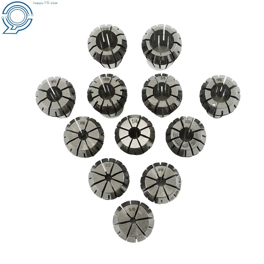 12 Pack ER20 Spring Collet Set for CNC Milling Lathe Tool (Engraving Machine)