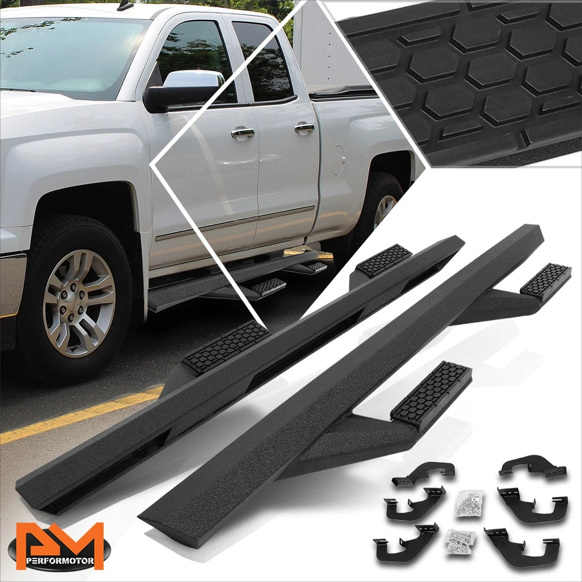 Nerf Bar Running Board for Silverado/Sierra Extended Cab (2007–2019)