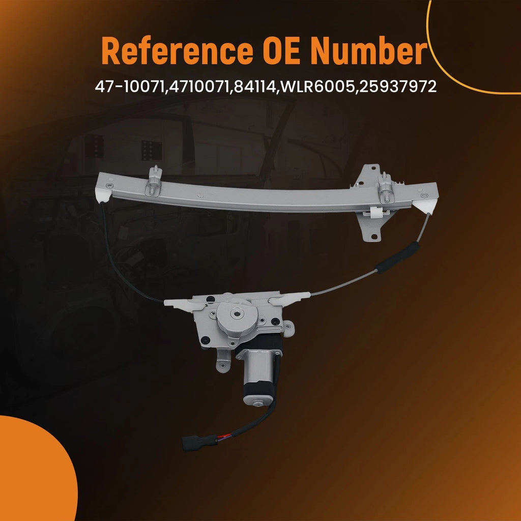 Rear Left Window Regulator with Motor for Pontiac G3, Chevy Aveo (2007-2019)