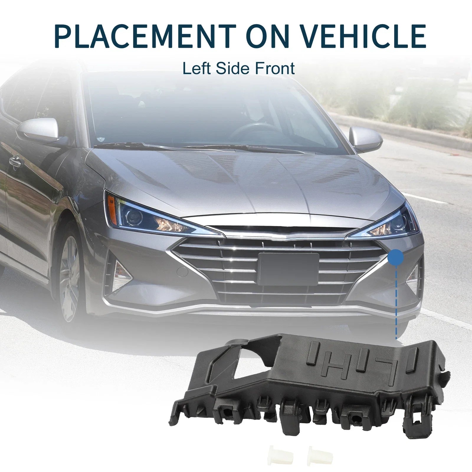Left Front Bumper Retainer Bracket for Hyundai Tucson (2016-2021)
