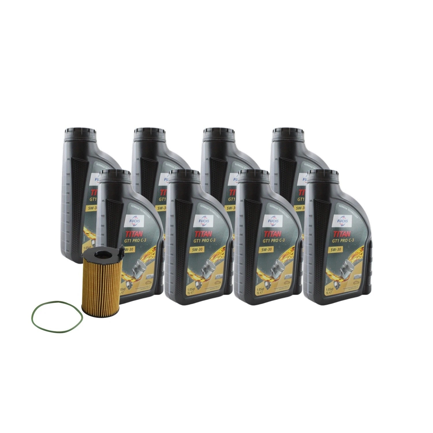 Engine Oil Change Kit for Audi Q7, Volkswagen Touareg (2007–2018) - 8L Fuchs TITAN GT1 PRO C-3 5W-30