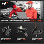 3x Engine Mount & Transmission Mount for Toyota Tacoma (1998-2004)
