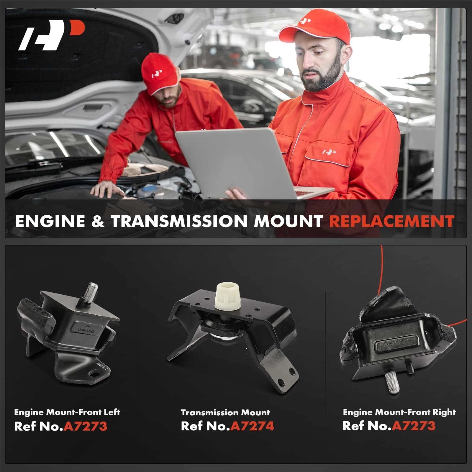 3x Engine Mount & Transmission Mount for Toyota Tacoma (1998-2004)